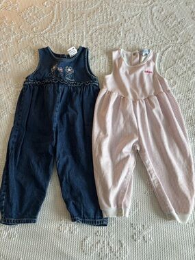 Vintage OshKosh B'gosh Bundle of 2 Rompers- Both size 18 Months
